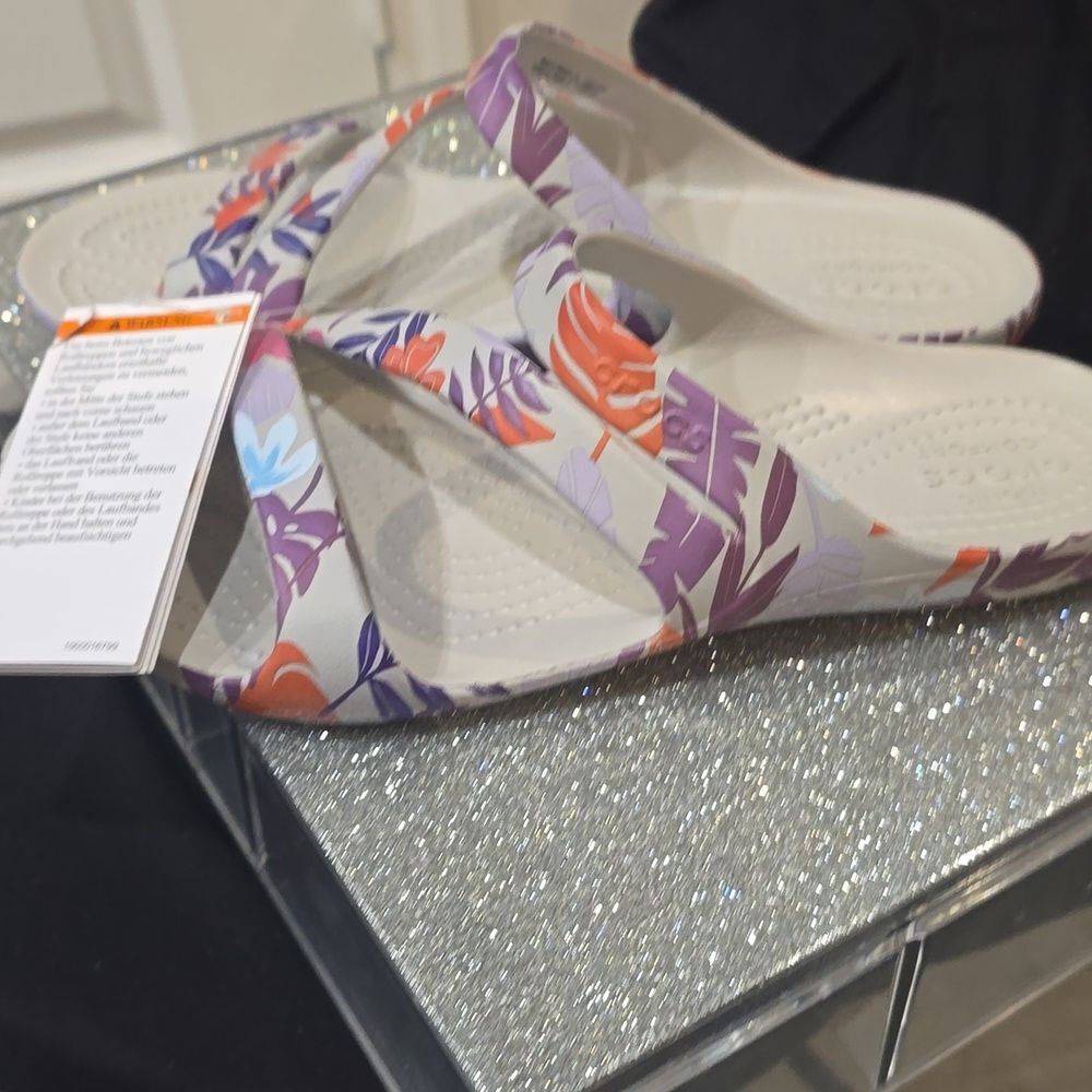 Crocs‎ Kadee 2 Tropical Slide Sandals- Pearl - Picture 9 of 11